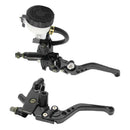 1 Pair Motorcycle 7/8'' 22mm Front Brake Clutch Master Cylinder Lever Set