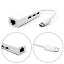 USB-C USB 3.1 Type C to USB RJ45 Ethernet Lan Adapter Hub Cable For Macbook J9J3