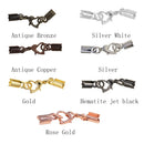 24 Sets Crimp Cord Ends Crimp Extender Chain Necklace Extender