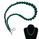 Charm Green Malachite Necklace OT Clasps Round Beads Necklace Women Jewelry