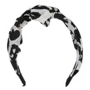 Lady Sweet Bowknot Ribbon Hair Accessory Headband--Black & White