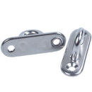4pcs 5mm 304 Stainless Steel Oblong Pad Eye Plate Staple Ring Hook E3Q3