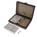 Mahjong Set, Mini Classic Tiles with Portable Wooden Case - Traditional Game