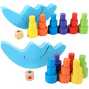 Kids Wood Moon Balance Game Toys Colorful Building Blocks Educational Toys