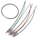 7Pcs Iridescent Stainless Steel Wire Ropes Key Ring Carabiner Key Hanging C