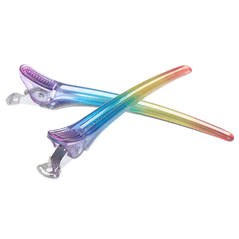 6Pcs Hair Clip Hairdressing Clamps Claw Hair Section Clips Grip Cutting BarS Ew