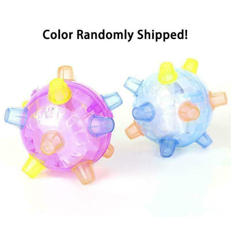 Jumping Flashing Dog Ball LED For Pets Dogs Toys Joggle Color Changing Vibr C4N0