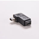 USB 2.0 Mini 5 Pin Male to Female Right Angle 90 Degree Adapter Connector LJ