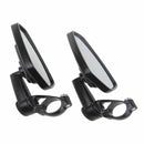 2 Pcs Motorcycle Rear View Handle Bar End Side Rearview Mirrors 7/8