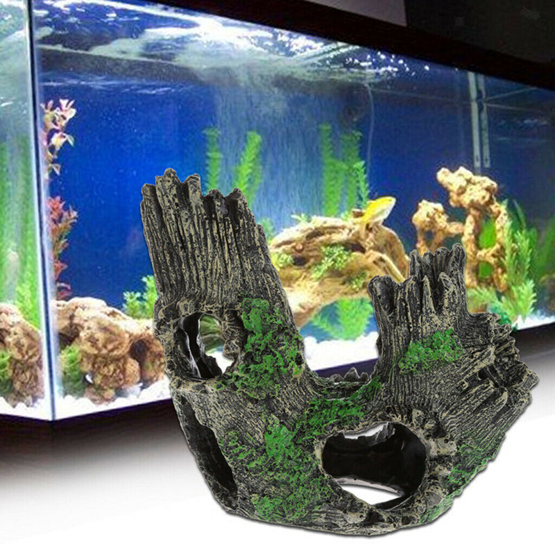 Aquarium Decoration Breeding Hiding Cave Tree Fish Tank