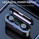 F9 Waterproof LED TWS Wireless Headset Bluetooth 5.0 Sports Headphones