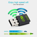 600Mbps WiFi Dongle and Bluetooth For PC Laptop Dual New USB Adaptor 8821CU F2Z6