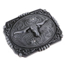 Men Belt Buckle Western Zinc Alloy Texas Long Horn Cow Pants Accessories