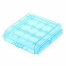 Pack of 4 PCS AA / AAA Battery Storage Hard Case Box-Blue