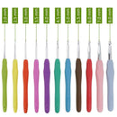 Crochet Hook Aluminum Ergonomic Needles Set with Rubber Weave Sewing Tools