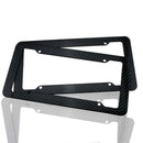 One Pair Car License Plate Frame cover Black Carbon Fiber Printed 31*16cm RTC