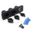 Dual USB Car Socket Splitter Power Adapter 12V Charger Outlet