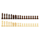 Handmade Folding Wooden Magnetic Chess Board Set with Extra 2 Queens, 39x39cm,