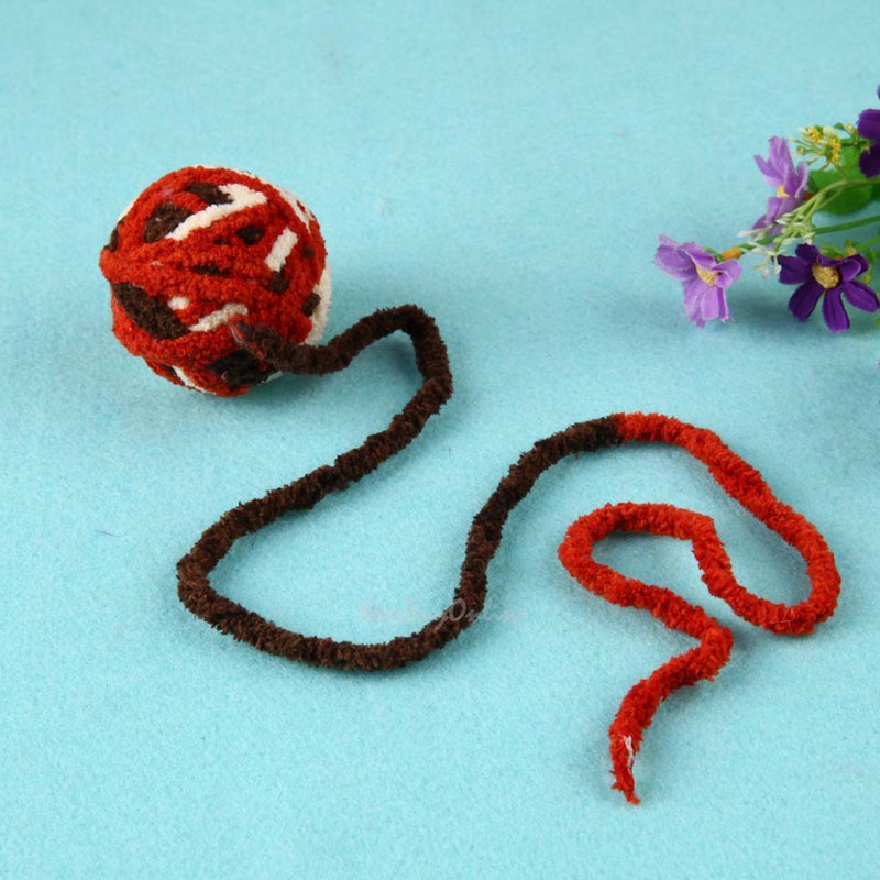 Pet Puppy Cat Dog Chew Toys Colorful Interactive Clean Teeth Wool Rope Ball
