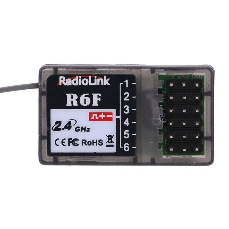 Radiolink R6F 6CH 2.4GHz RC Car and Boat Receiver for RC6GS RC4GS RC3S RC4G W9L1