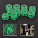 10pcs Green Bobbin Spools Sewing Machine fit for Husqvarna Viking 4123078-G Hf