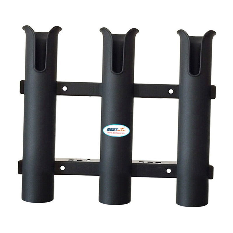 2pcs 3 Tubes Link Black Plastic Fishing Rod Racks Fishing Holder