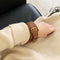 Women Solid Mini Wrist Bag Leather Purse Wristlet Clutch Handbag (Coffee)