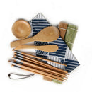11pcs/Set Sushi Roller Bamboo Mat Spoon Chopsticks Maker Food Rolling Tools