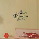 princess sleeps baby kids girl quote wall stickers art room removable decals B3C