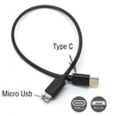Type-C Male to Micro USB Male Sync Charge OTG CHARGER USB-C Cable Cord Adapter