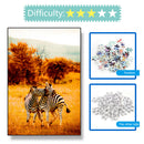 1000pcs DIY Zebra on Grass Puzzle Educational Learning Assembling Toys Gift