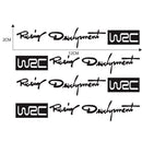 4pcs Car Stickers Racing Development WRC Door Handle Vinyl Decals (Black) A
