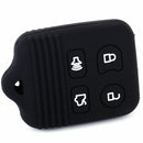 Black 4-Button Silicone Remote Key Cover Case Shell fit for Ford Lincoln Mercury