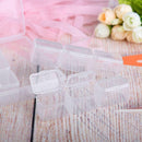 21 Slots Plastic Clear Manicure Accessory Storage Box Case Beads Organizer