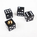 4X Black Dice Tire air Valve Stem Caps Car Truck Bike ATV Wheel Rims 3C