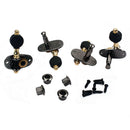 Ukulele Tuners Tuning Pegs 2R2L Round Button for 4-String Cigar Box Guitar