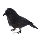2x Black Feather Bird Artificial Simulation Birds Xmas Prop Home Yard Decor