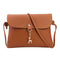 Pure Color Deer Pendant Shoulder Handbags Women Crossbody Bag (Light Brown)