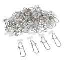 50pcs High Strength Fishing Sinker Slide with Stainless Steel Snap Tackle S
