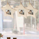 10pcs Wooden Photo Frame Pendant Picture Frame Wall Art Wedding Home Decor