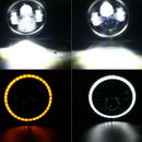 7 Inch Round LED Light Headlights Hi/Lo Beam Angle Eyes For Wrangler JK  N Tw