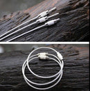 5PCS Stainless Steel Wire Keychain Cable Keyring Chain Outdoor Hiking Style Hot