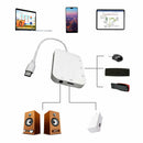 Home Office Portable 3USB 2.0 Audio Converter Adapter With Sound Card Type-c HUB