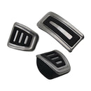 3x Stainless Steel Brake Pedals Pads Cover Set For
