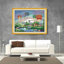 Counted Cross Stitch Kits Hot Air Balloon 14CT Without Pre-printed Fabric