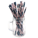 25pcs American Flag Pattern Paper Drinking Straws Independence Day Party De 3C