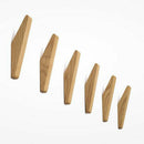 Natural Wood Clothes Hanger Wall Mounted Coat Key Holder Hat Scarf HandbagB Hn