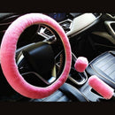 3 Pieces/Sets Of Super Cortex Car Steering Wheel Sleeve Winter Manual Brake T4C3