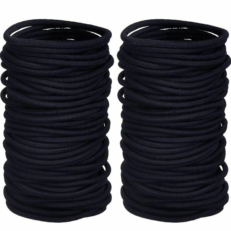 200 Pack No-metal Hair Elastics Hair Ties Ponytail Holders Hair Bands Bulk, V2V5