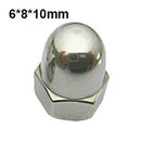 50pcs Stainless Steel Hex Acorn Nut Cap Decorative Cover Dome Nuts 6*8*10mm OKW